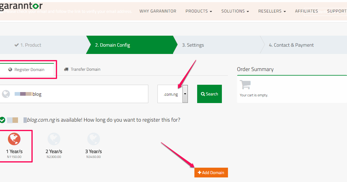 how to buy url domain name