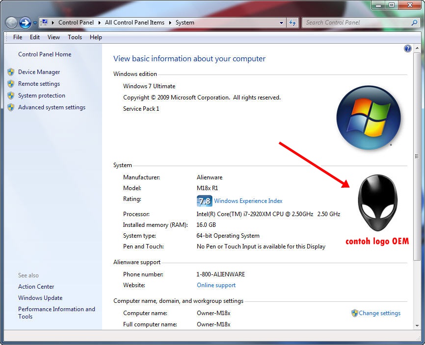 how to change ram info in system properties