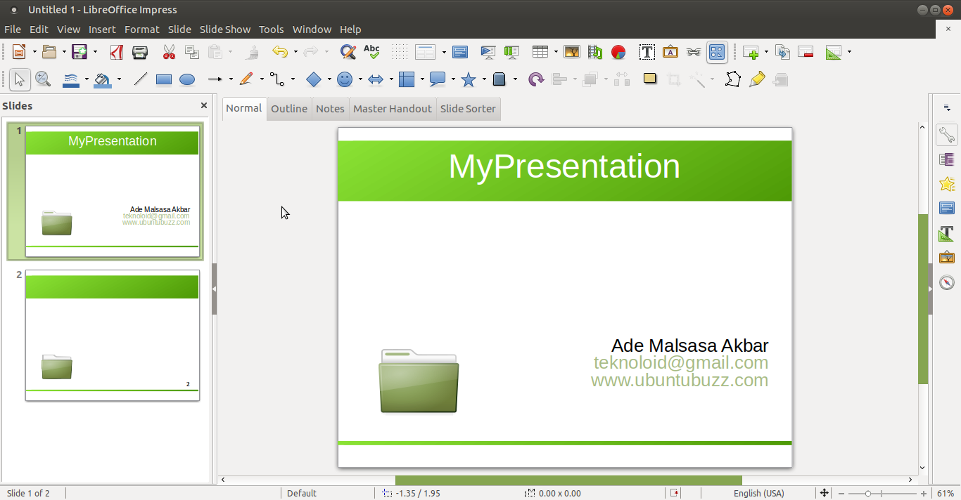 how to create a template in libreoffice impress
