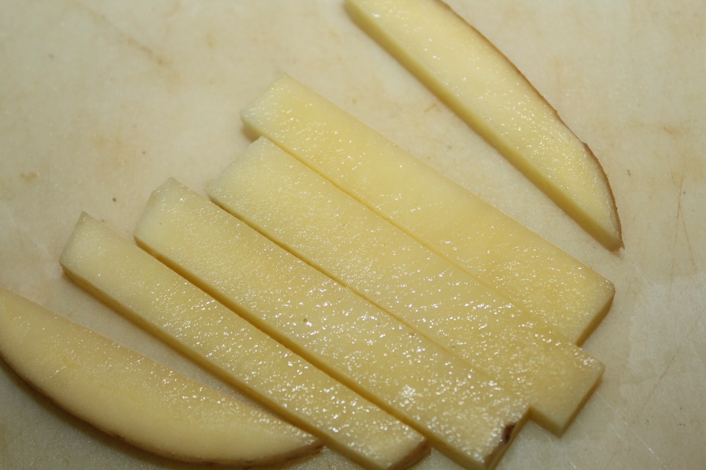 how to cut sweet potatoes into french fries