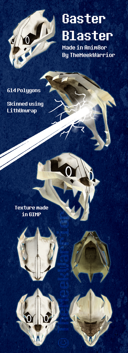 how to draw gaster blaster