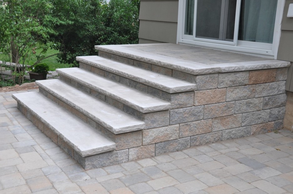 how to build outdoor stone steps