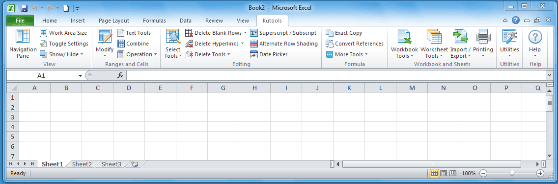 how to add kutools in excel 2016
