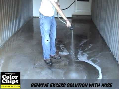 video how to clean concrete with muriatic acid