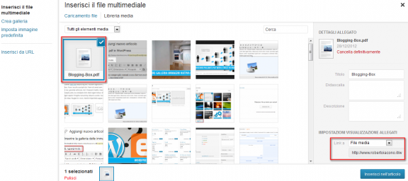 how to add pdf file to wordpress