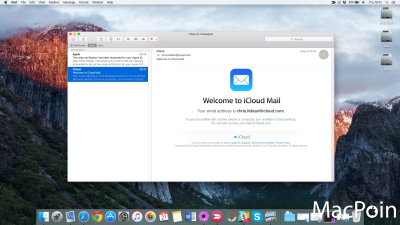 how to create an icloud email on mac